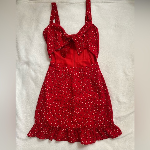 Faithful Mini Dress Red Floral - Picture 3 of 6